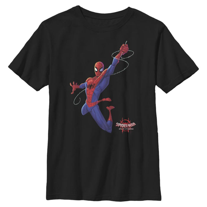 fifth sun Boy's Marvel Spider-Man: Into the Spider-Verse Classic Swing T-Shirt