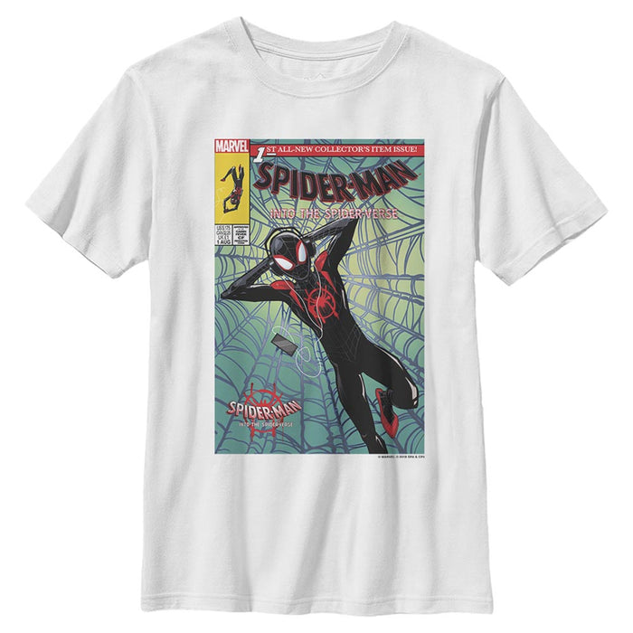 fifth sun Boy's Marvel Spider-Man: Into the Spider-Verse Comic Cover T-Shirt