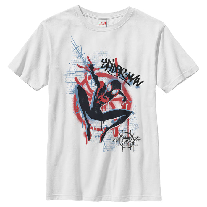 fifth sun Boy's Marvel Spider-Man: Into the Spider-Verse Graffiti T-Shirt