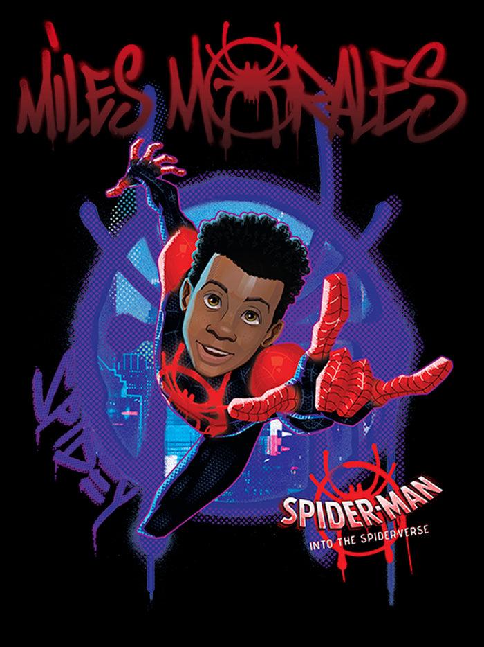 Fifth Sun Boy's Marvel Spider-Man: Into The Spider-Verse Miles Morales Splat T-Shirt