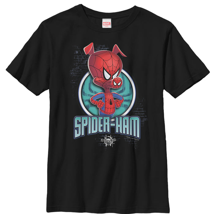 fifth sun Boy's Marvel Spider-Man: Into the Spider-Verse Peter Porker T-Shirt