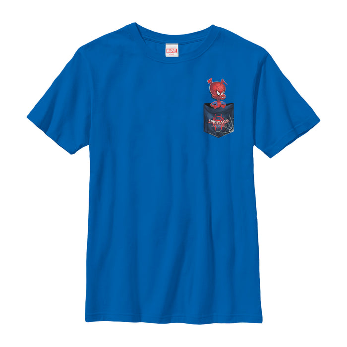 fifth sun Boy's Marvel Spider-Man: Into the Spider-Verse Spider-Ham Pocket T-Shirt