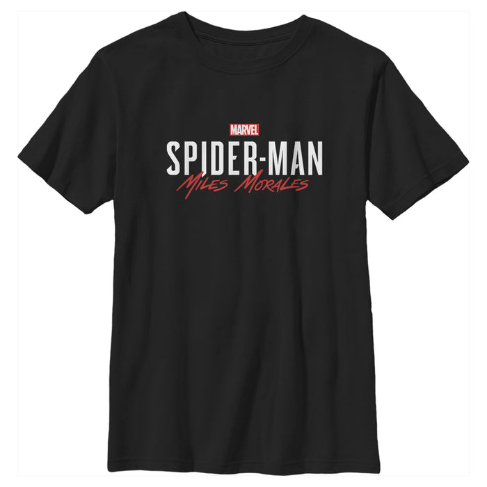 fifth sun Boy's Marvel Spider-Man: Miles Morales Game Logo T-Shirt