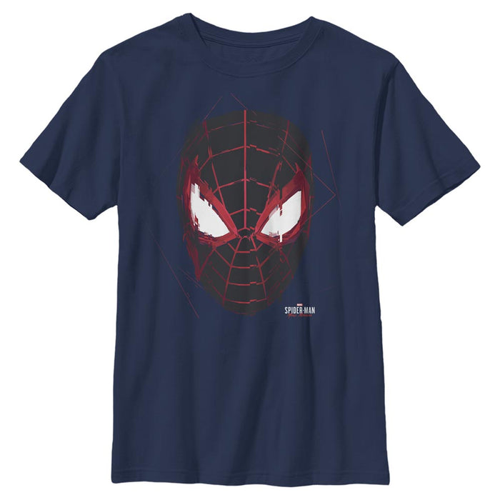 fifth sun Boy's Marvel Spider-Man: Miles Morales Glitch Mask T-Shirt