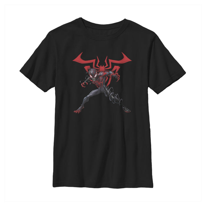 fifth sun Boy's Marvel Spider-Man Miles Morales Symbol T-Shirt