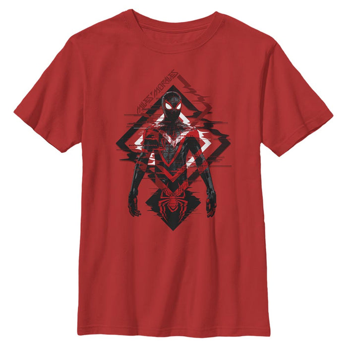 fifth sun Boy's Marvel Spider-Man: Miles Morales Tech Glitch T-Shirt
