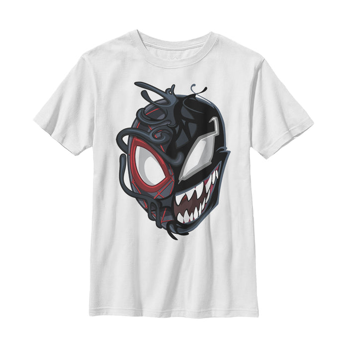 fifth sun Boy's Marvel Spider-Man Miles Venom Mask T-Shirt