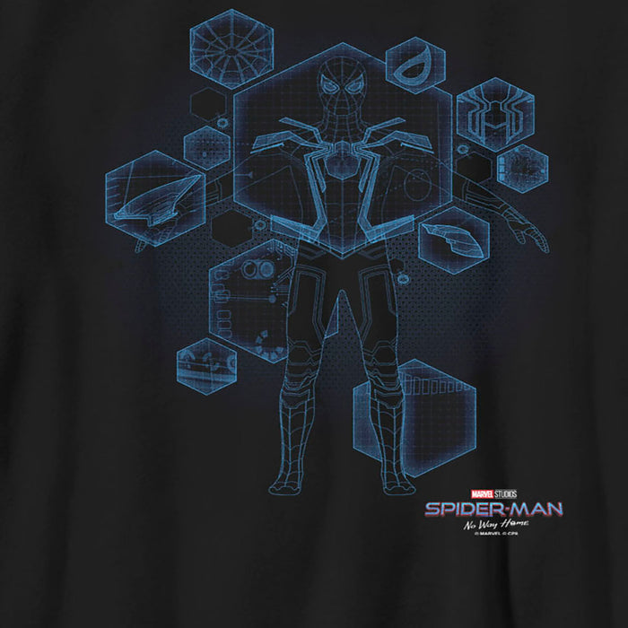 Fifth Sun Boy's Marvel Spider-Man: No Way Home Black Suit Blueprint T-Shirt