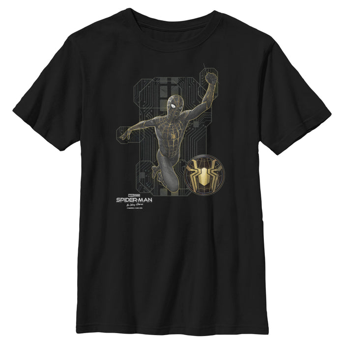 fifth sun Boy's Marvel Spider-Man: No Way Home Black Suit Tech T-Shirt