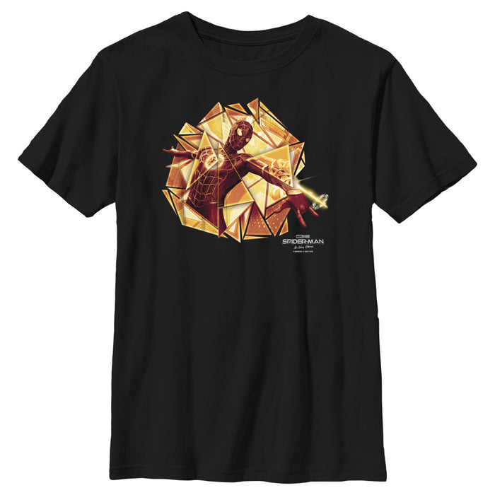 fifth sun Boy's Marvel Spider-Man: No Way Home Gold Web Shot T-Shirt