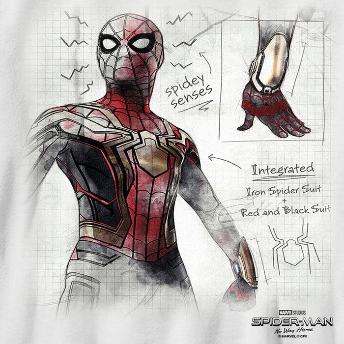 Fifth Sun Boy's Marvel Spider-Man: No Way Home Integrated Suit Sketch T-Shirt