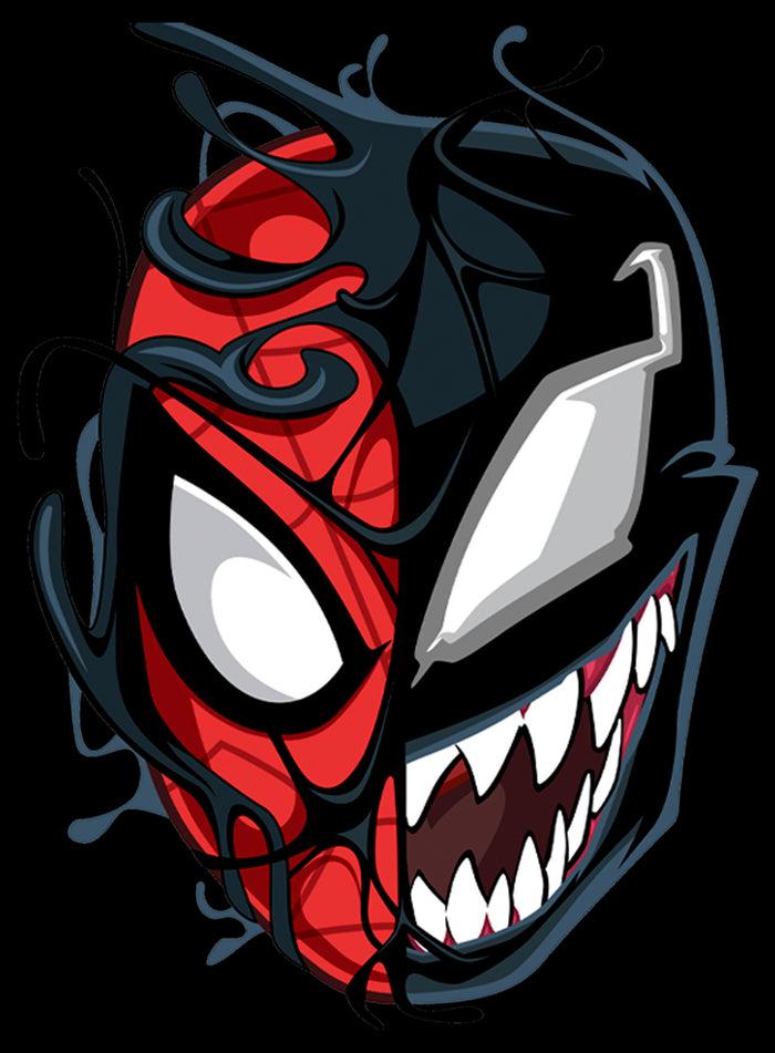 Fifth Sun Boy's Marvel Spider-Man Venom Mask Split T-Shirt