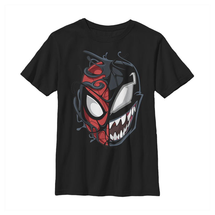 fifth sun Boy's Marvel Spider-Man Venom Mask Split T-Shirt