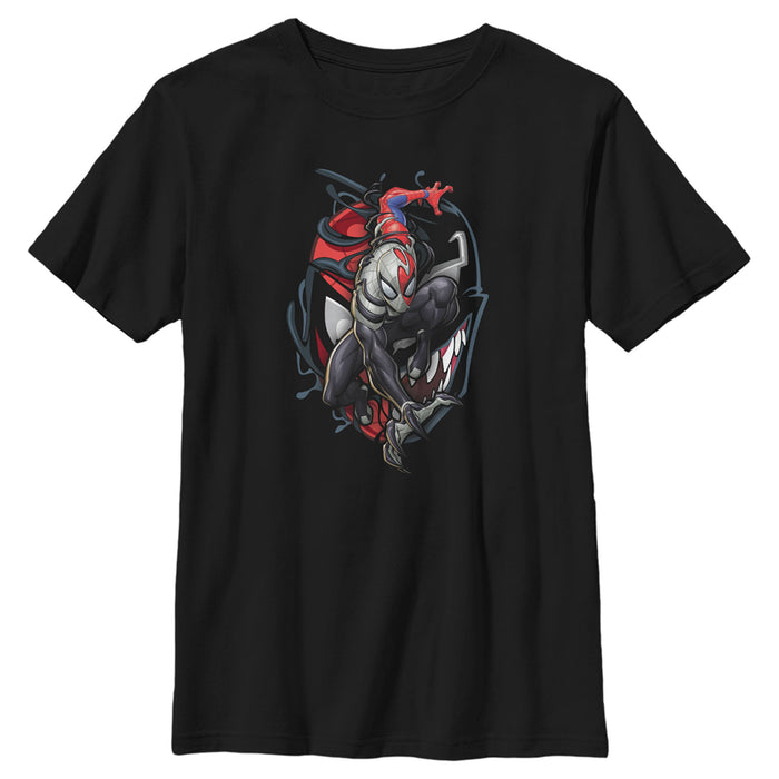 fifth sun Boy's Marvel Spider-Man Venom Mask Symbol T-Shirt