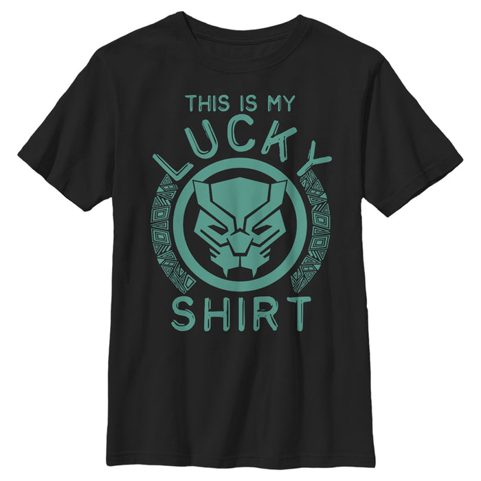 fifth sun Boy's Marvel St. Patrick's Day Black Panther Lucky Shirt T-Shirt