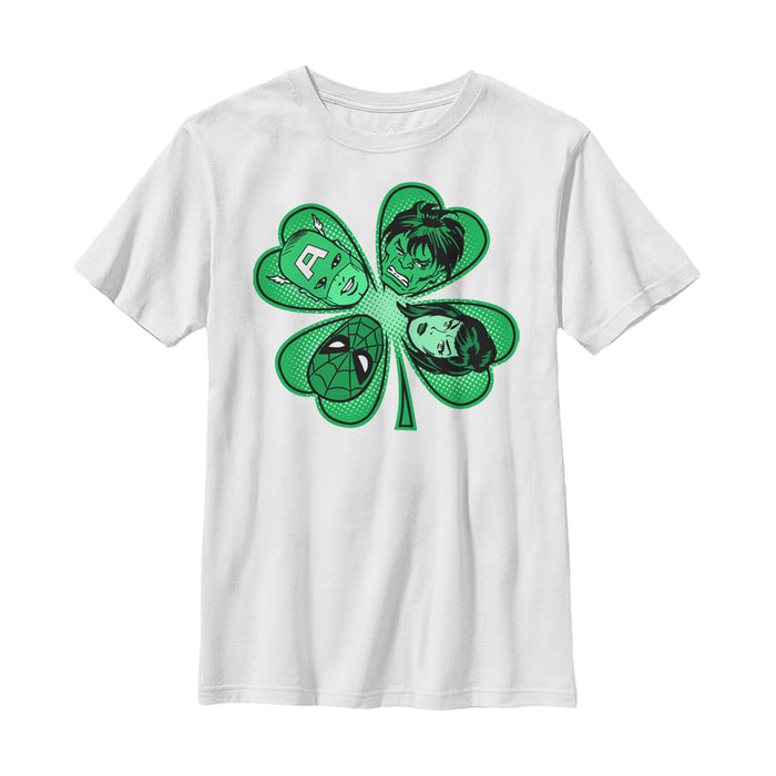 fifth sun Boy's Marvel St. Patrick's Day Hero Four-Leaf Clover T-Shirt