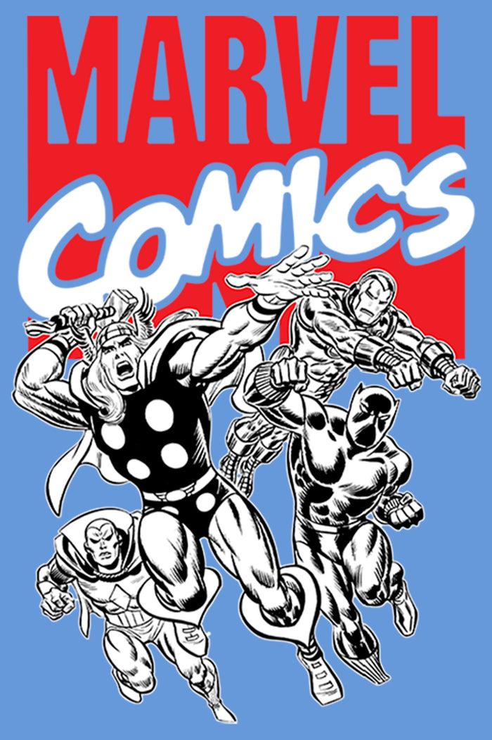 Fifth Sun Boy's Marvel Super Avengers Comic Performance Tee