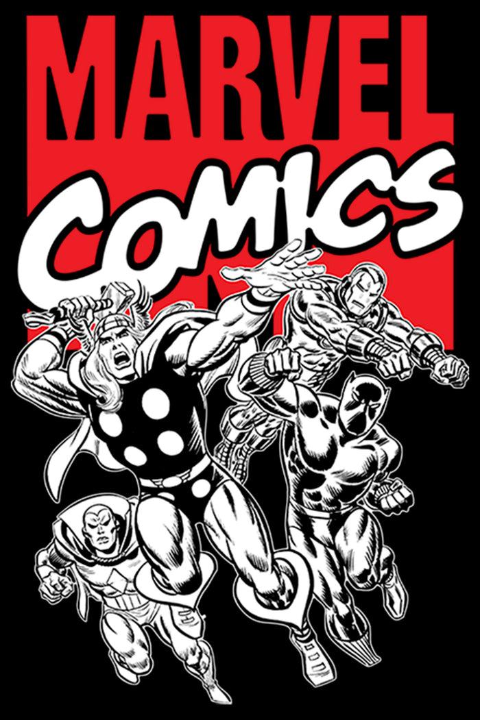 Fifth Sun Boy's Marvel Super Avengers Comic T-Shirt