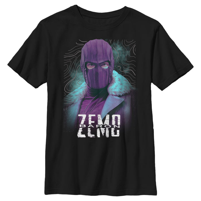fifth sun Boy's Marvel The Falcon and the Winter Soldier Baron Zemo Mask T-Shirt