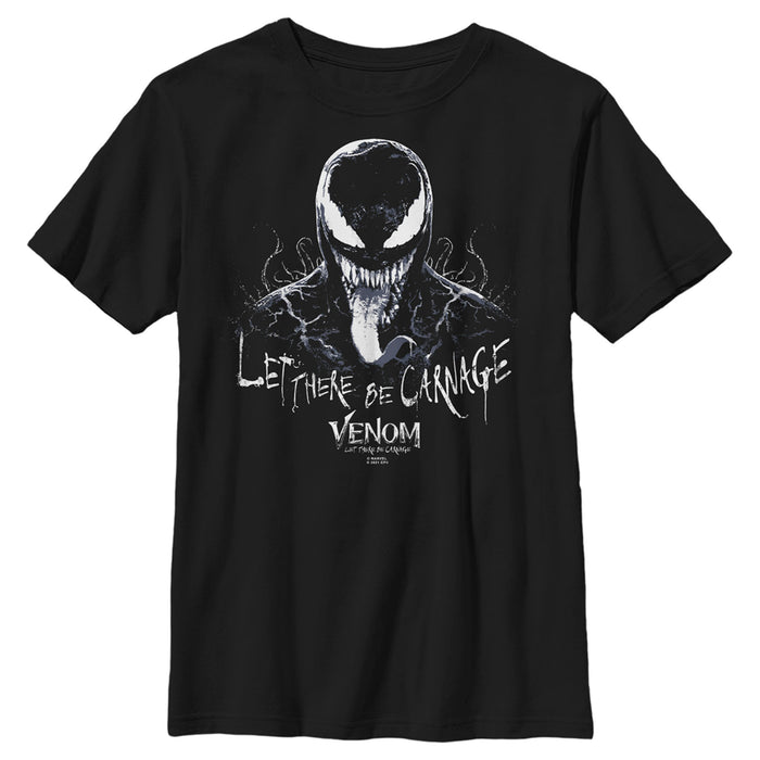 fifth sun Boy's Marvel Venom: Let There be Carnage Black and White T-Shirt