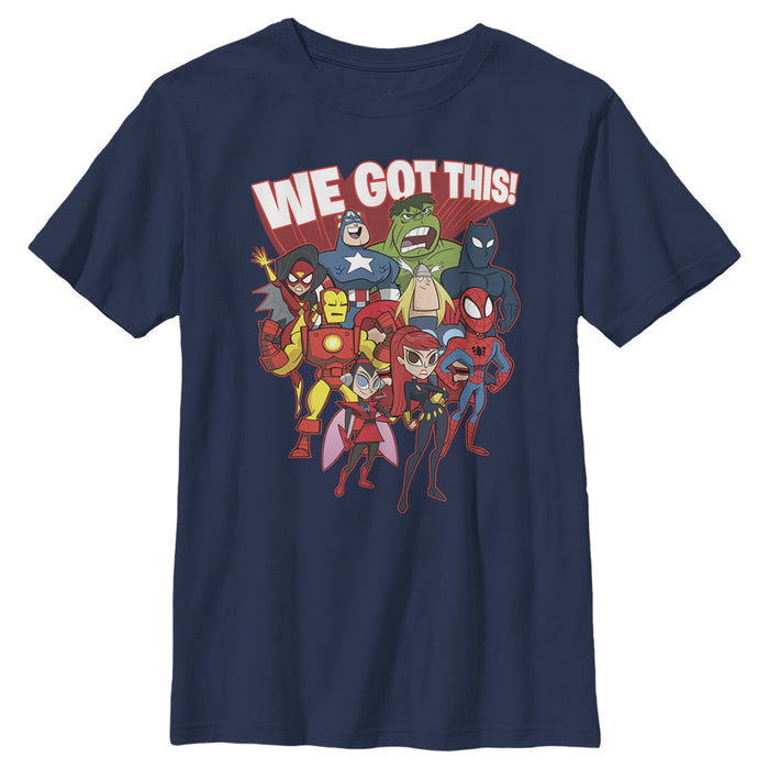 fifth sun Boy's Marvel We've Got This Collage T-Shirt