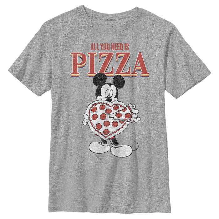 fifth sun Boy's Mickey & Friends Mickey Mouse All You Need is Pizza T-Shirt
