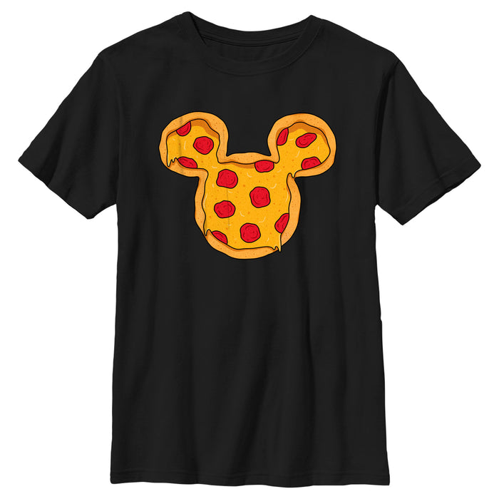 fifth sun Boy's Mickey & Friends Mickey Mouse Pizza Silhouette T-Shirt