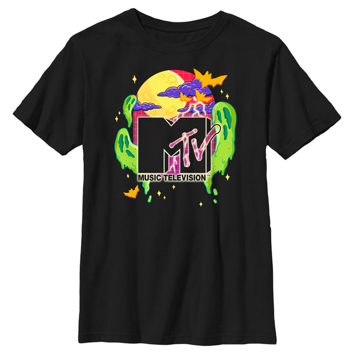 fifth sun Boy's MTV Colorful Halloween Logo T-Shirt