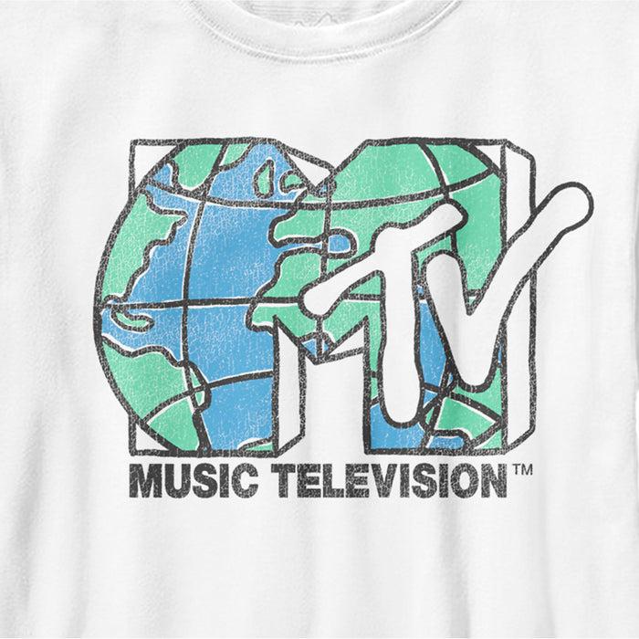 Fifth Sun Boy's MTV Distressed Earth Day Logo T-Shirt