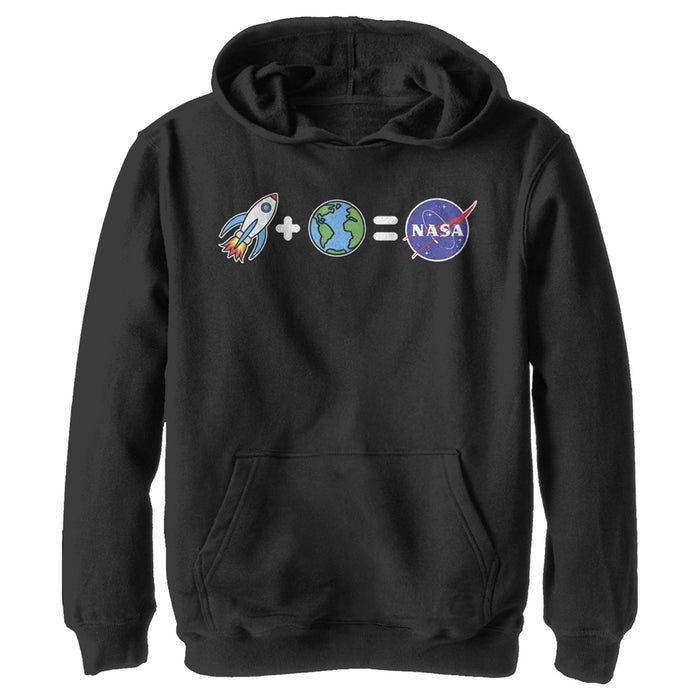 fifth sun Boy's NASA Emoji Space Equation Pull Over Hoodie