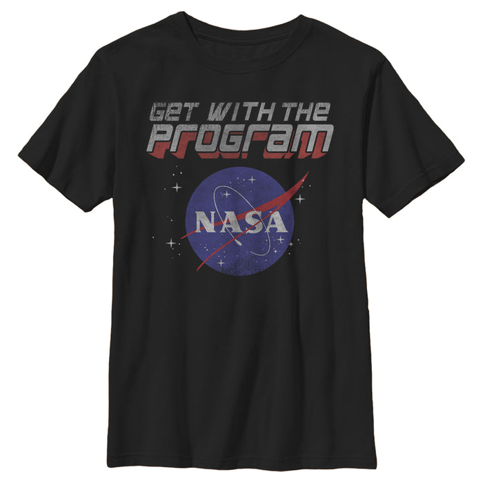 fifth sun Boy's NASA Get With The Program Logo T-Shirt
