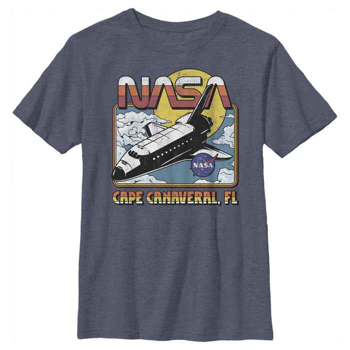 fifth sun Boy's NASA Initial Descent Canaveral Old School T-Shirt