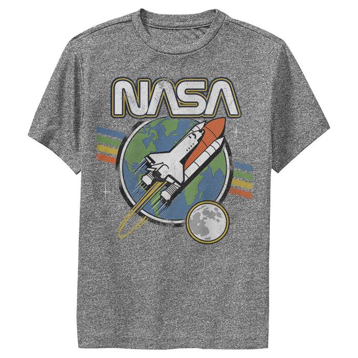 fifth sun Boy's NASA Retro Rocket Launch Performance Tee