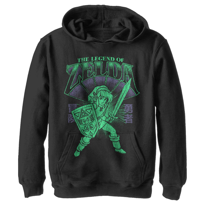 fifth sun Boy's Nintendo Adventure of Link Pull Over Hoodie