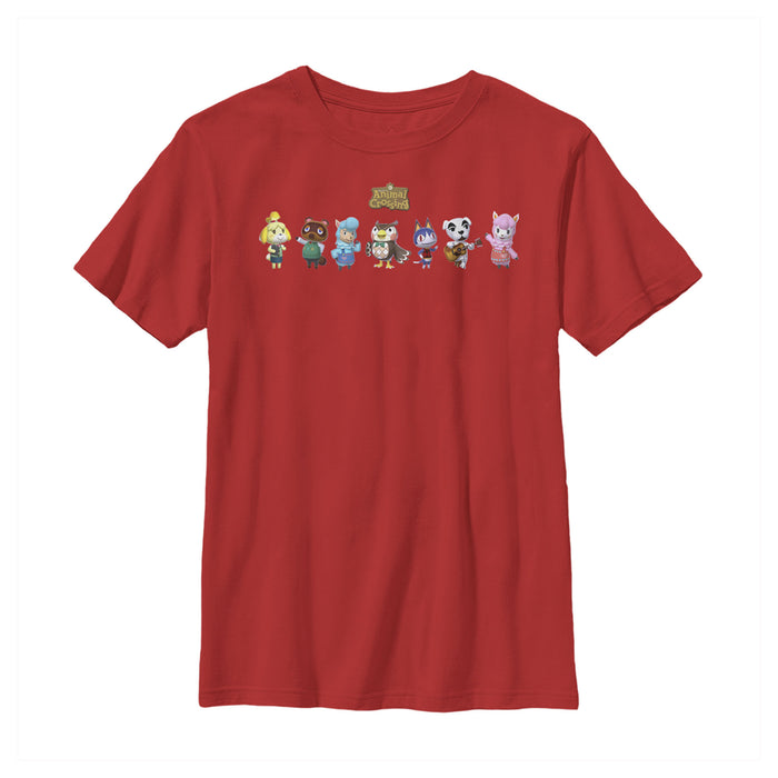 fifth sun Boy's Nintendo Animal Crossing Character Lineup T-Shirt