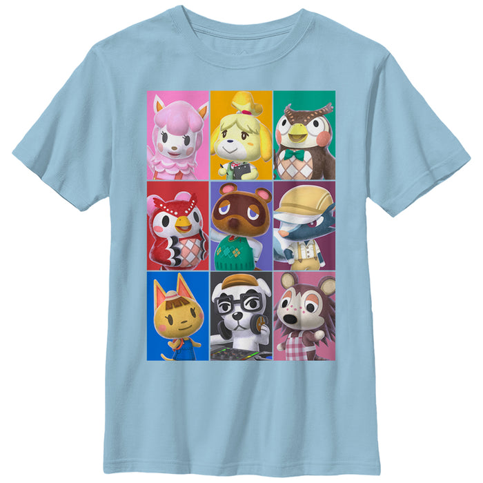 fifth sun Boy's Nintendo Animal Crossing Characters T-Shirt