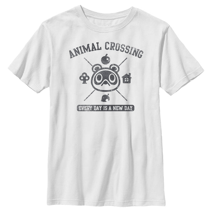 fifth sun Boy's Nintendo Animal Crossing Every Day is a New Day T-Shirt