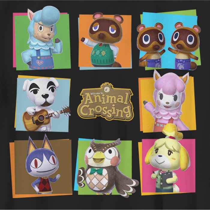 Fifth Sun Boy's Nintendo Animal Crossing Group Shot Panels T-Shirt