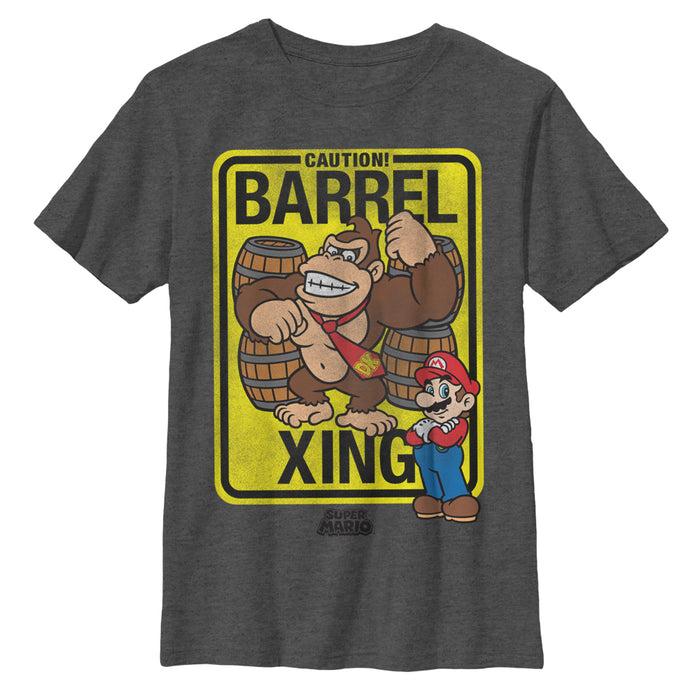fifth sun Boy's Nintendo Donkey Kong Barrel Crossing T-Shirt