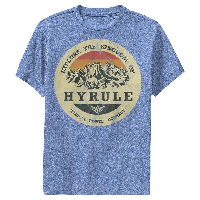 fifth sun Boy's Nintendo Legend of Zelda Explore Hyrule Performance Tee