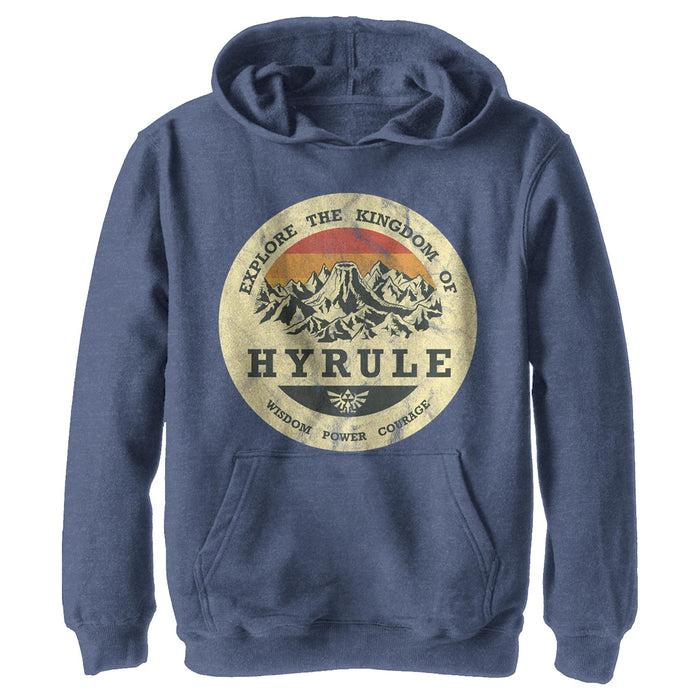 fifth sun Boy's Nintendo Legend of Zelda Explore Hyrule Pull Over Hoodie