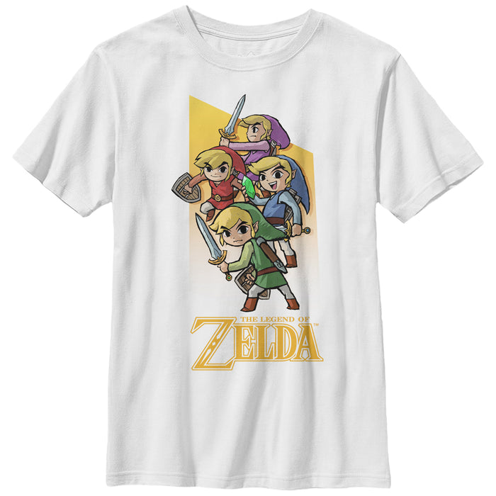 fifth sun Boy's Nintendo Legend of Zelda Four Sword Link T-Shirt