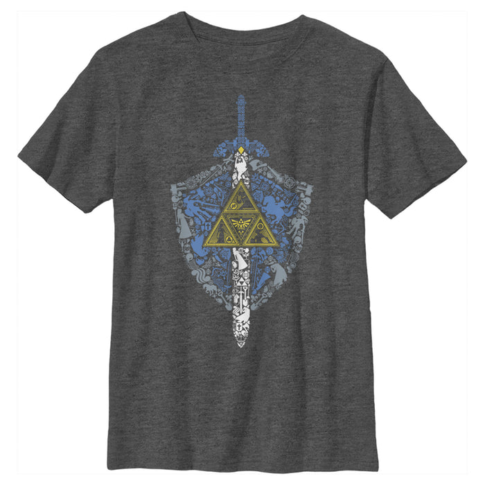 fifth sun Boy's Nintendo Legend of Zelda Hidden Pattern T-Shirt
