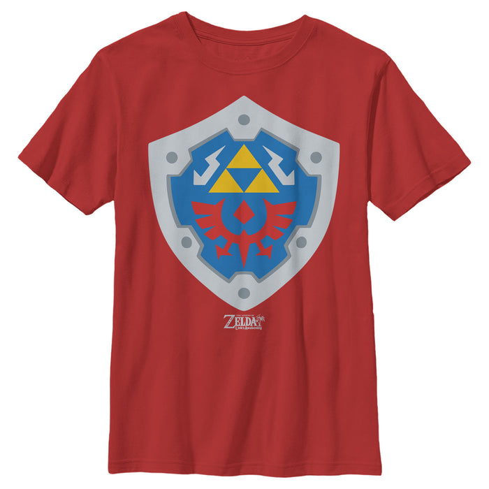fifth sun Boy's Nintendo Legend of Zelda Link's Awakening Hylian Shield T-Shirt