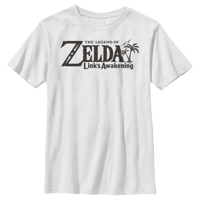 fifth sun Boy's Nintendo Legend of Zelda Link's Awakening Switch Logo T-Shirt