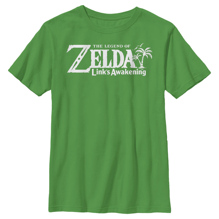 fifth sun Boy's Nintendo Legend of Zelda Link's Awakening Switch Logo T-Shirt
