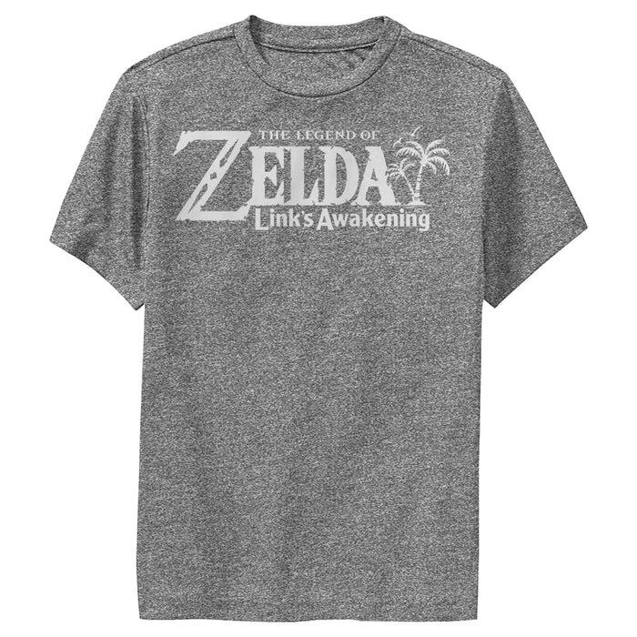 fifth sun Boy's Nintendo Legend of Zelda Link's Awakening Switch Logo Performance Tee