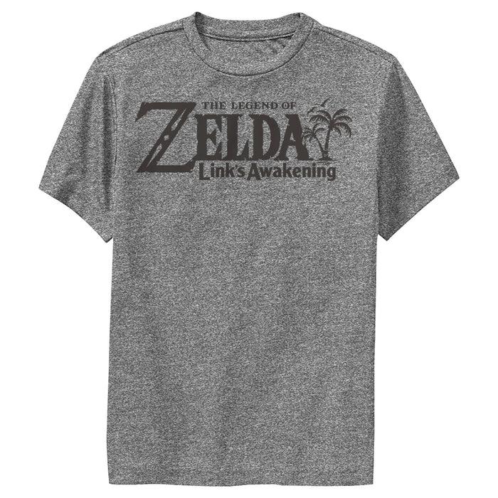 fifth sun Boy's Nintendo Legend of Zelda Link's Awakening Switch Logo Performance Tee