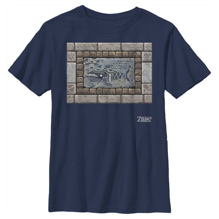 Fifth Sun Boy's Nintendo Legend Of Zelda Link's Awakening Whale Stone Tablet T-Shirt