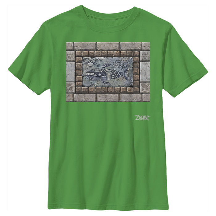 Fifth Sun Boy's Nintendo Legend Of Zelda Link's Awakening Whale Stone Tablet T-Shirt
